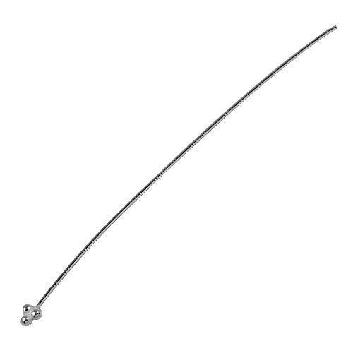 Stylish Silver Overlay Over Copper Long Triple Ball Head Pin – Handcrafted in India for Retail Jewelry Makers