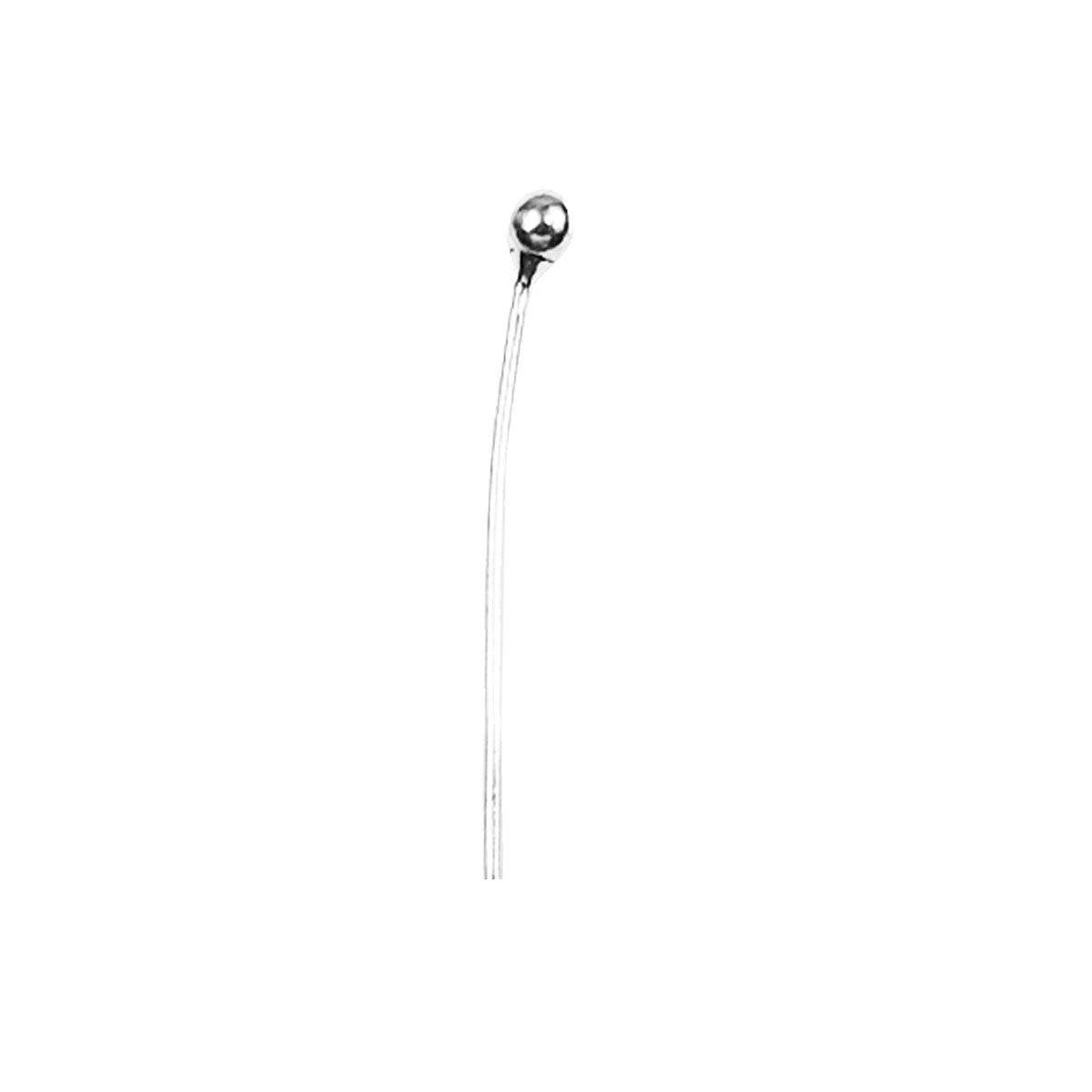 HPSF-114-1''-2MM Silver Overlay 22 Gauge Head Pin A basic and useful head pin with a ball tip and an oxidized black finish. Beads Bali Designs Inc 