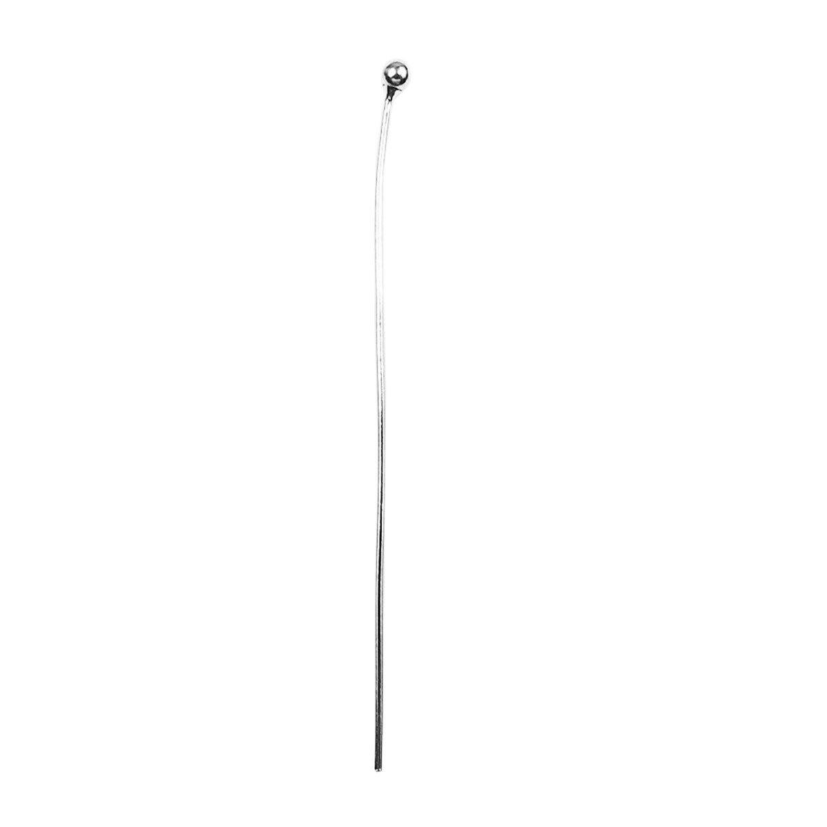 HPSF-114-2''-2MM Silver Overlay 22 Gauge Head Pin A basic and useful head pin with a ball tip and an oxidized black finish. Beads Bali Designs Inc 