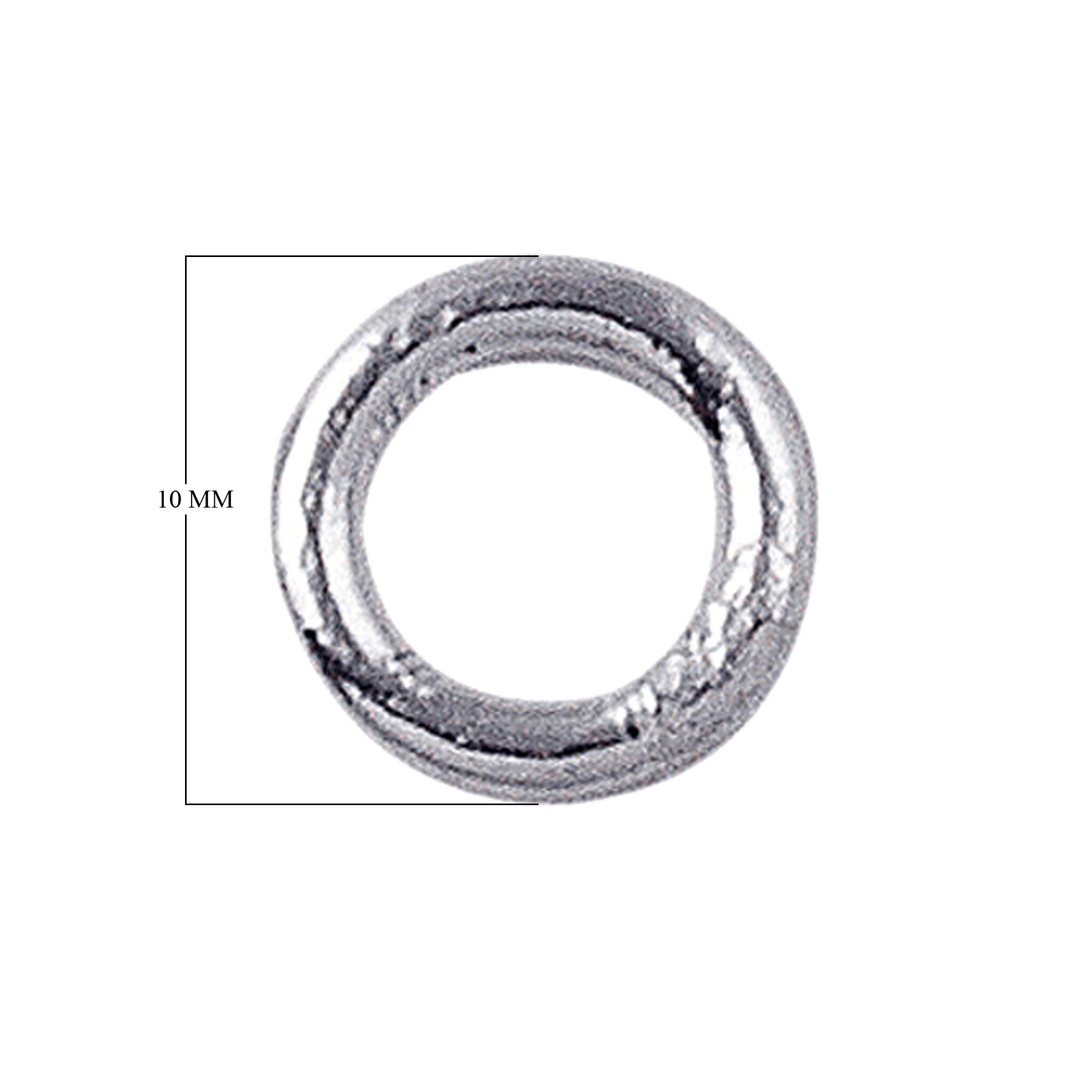 JCSF-100 Silver Overlay Closed Jump Ring Beads Bali Designs Inc 10MM 