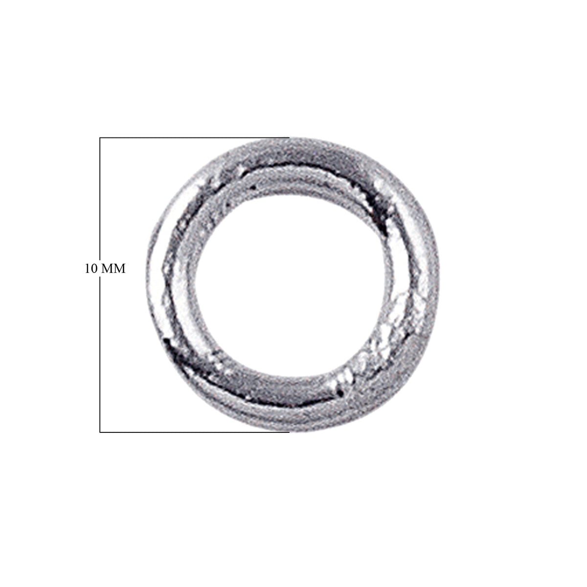 JCSF-100 Silver Overlay Closed Jump Ring Beads Bali Designs Inc 10MM 