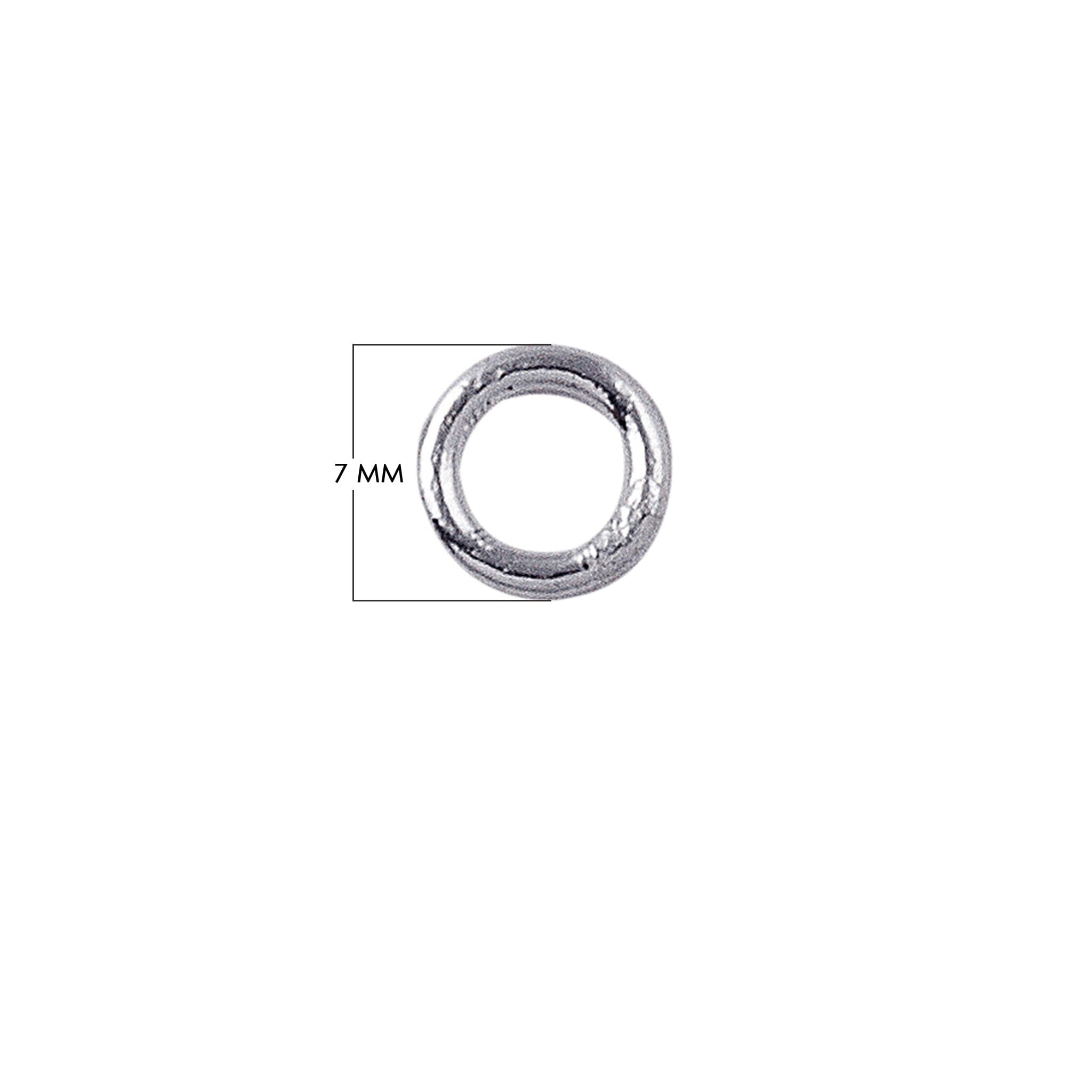 JCSF-100 Silver Overlay Closed Jump Ring Beads Bali Designs Inc 7MM 