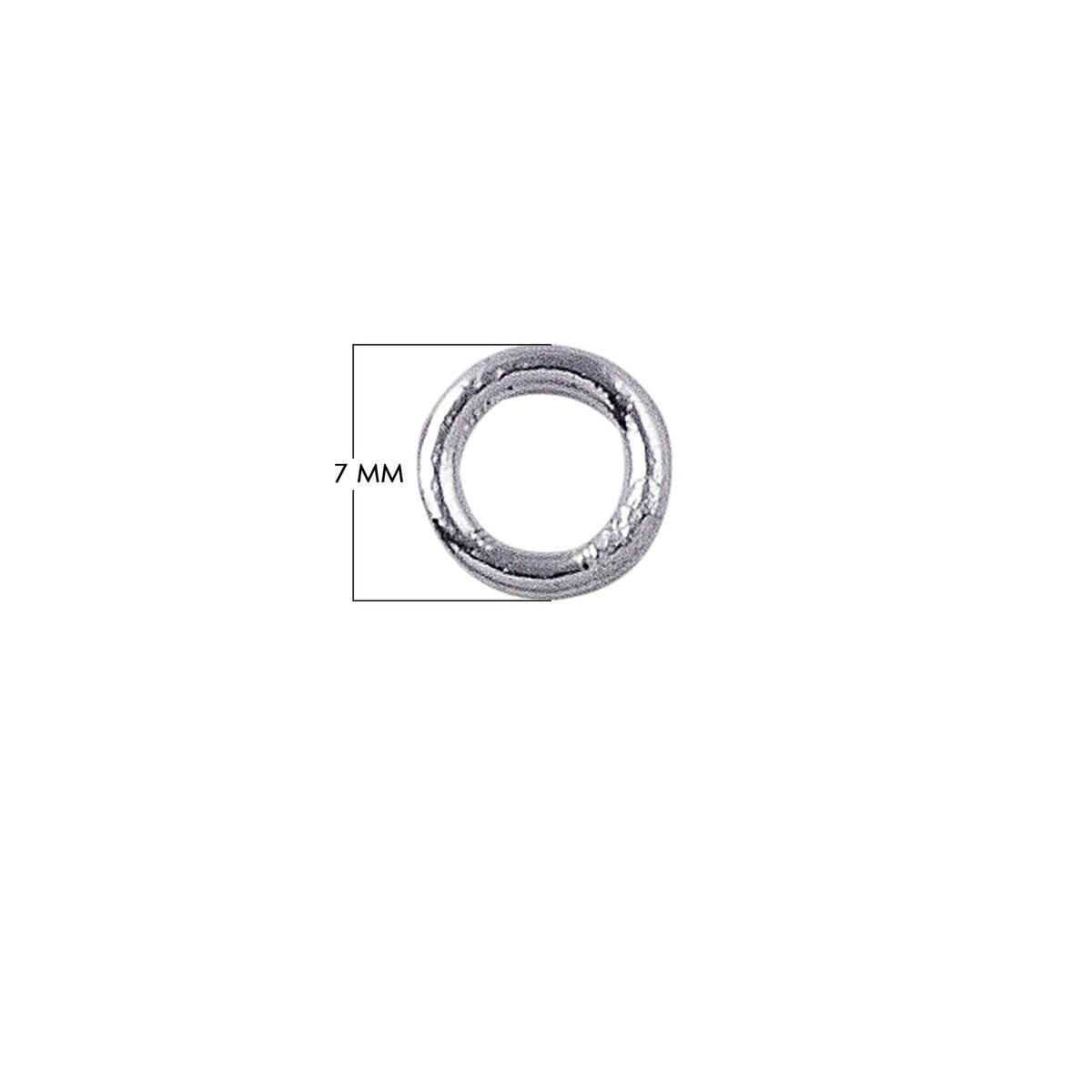 JCSF-100 Silver Overlay Closed Jump Ring Beads Bali Designs Inc 7MM 