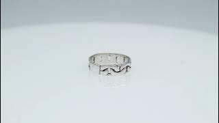 Sterling silver band ring with wavy oxidized pattern, handcrafted unisex 925 silver jewelry for men and women, perfect for everyday wear or gifting.