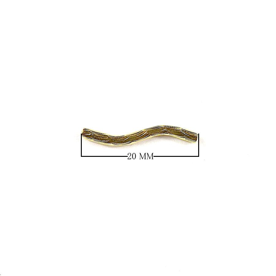 PG-113 18K Gold Overlay Twisted Tube Beads Bali Designs Inc 