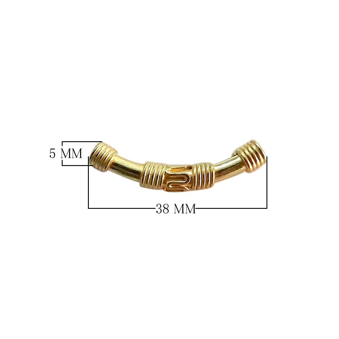 PG-116 18K Gold Overlay Tube Beads Bali Designs Inc 