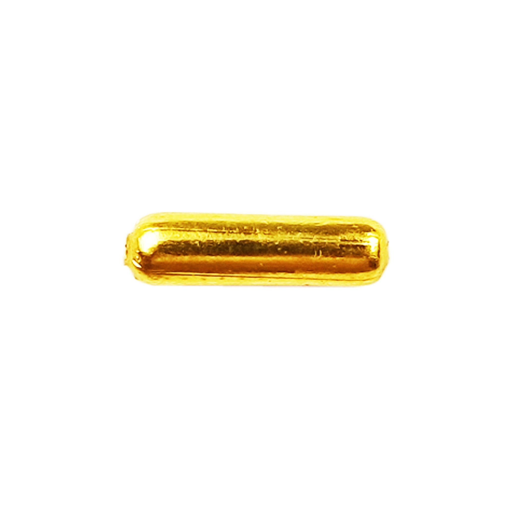 PG-119-13X4MM 18K Gold Overlay Tube Beads Bali Designs Inc 