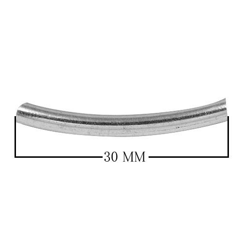 PSF-104-30MM Silver Overlay Tube Beads Bali Designs Inc 