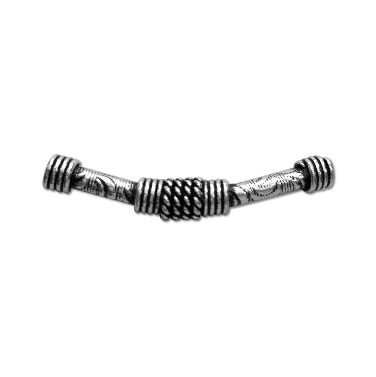 PSF-111 Silver Overlay Tube Beads Bali Designs Inc 