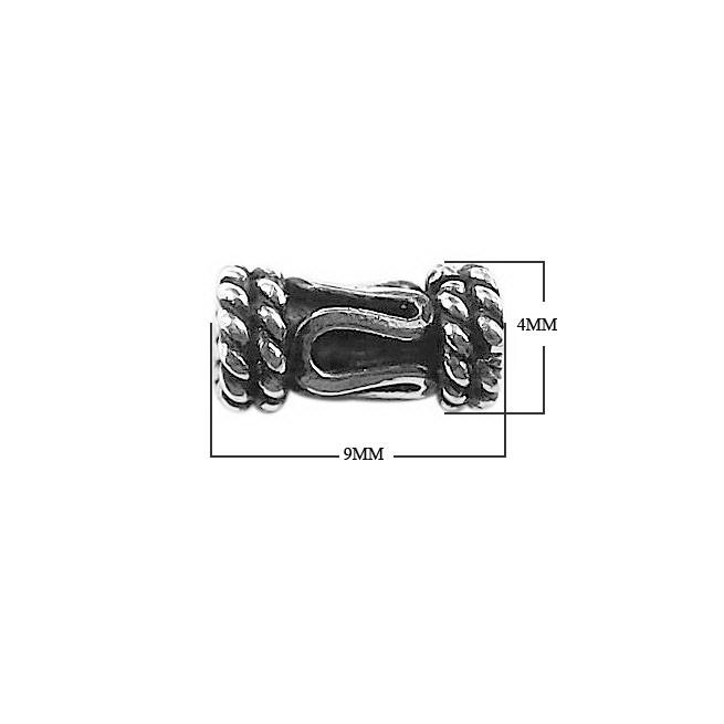 PSF-112 Silver Overlay Tube Beads Bali Designs Inc 