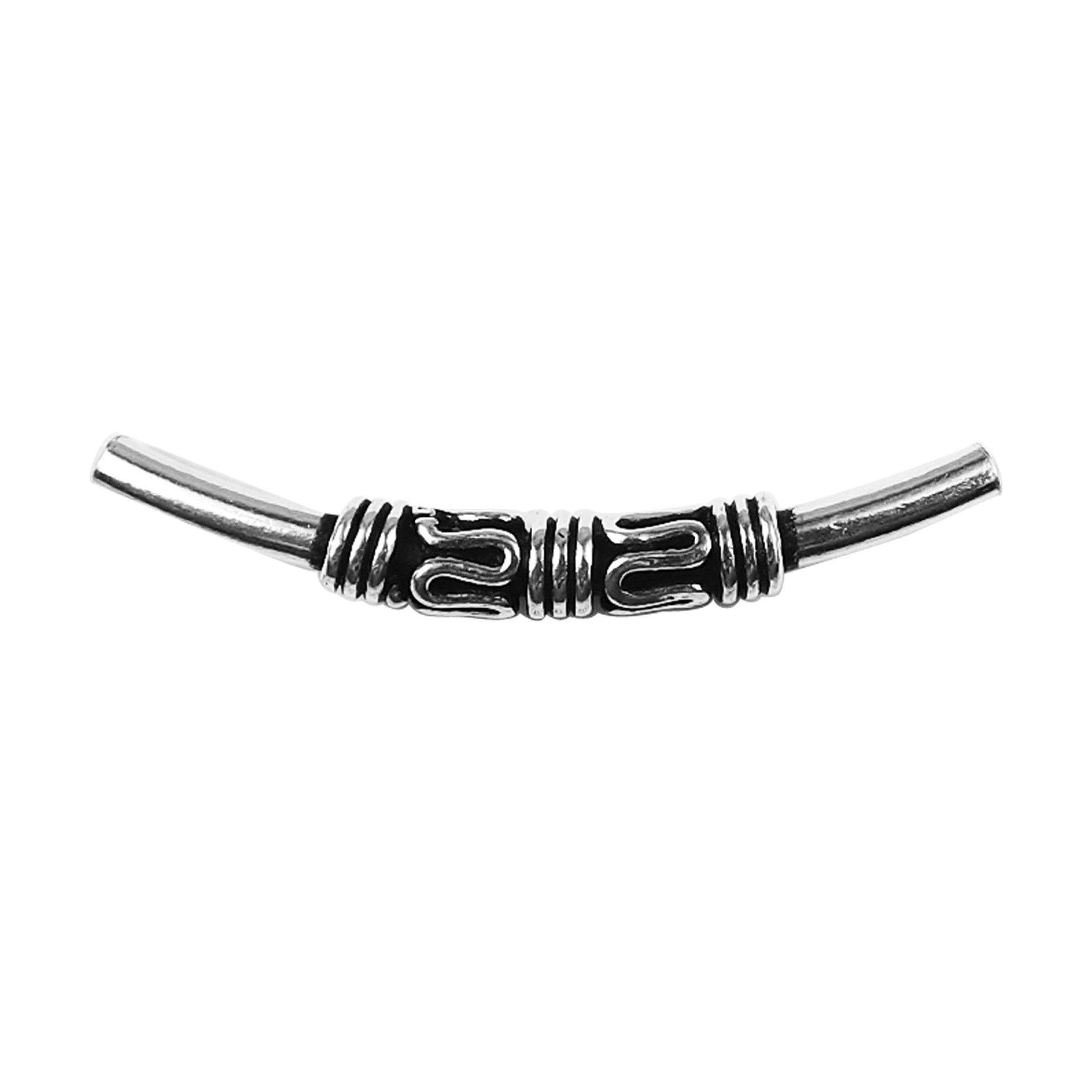 PSF-114 Silver Overlay Tube Beads Bali Designs Inc 