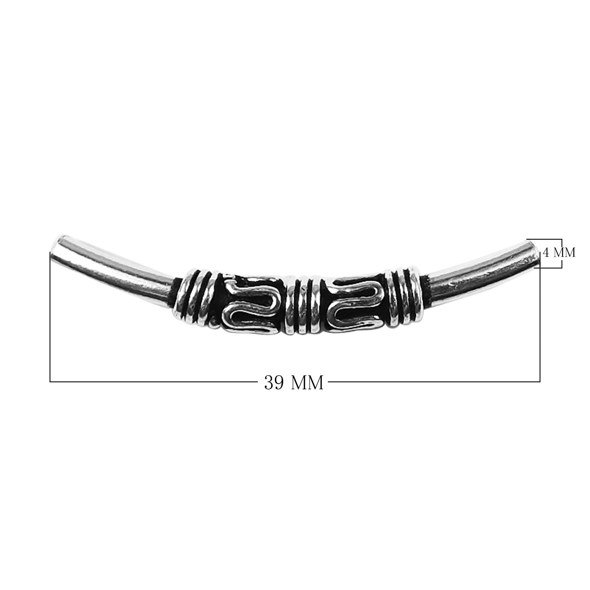 PSF-114 Silver Overlay Tube Beads Bali Designs Inc 