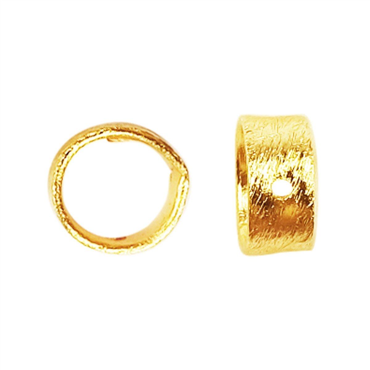 Bold wide band ring base with 18K Gold Overlay Over Copper, handcrafted in India