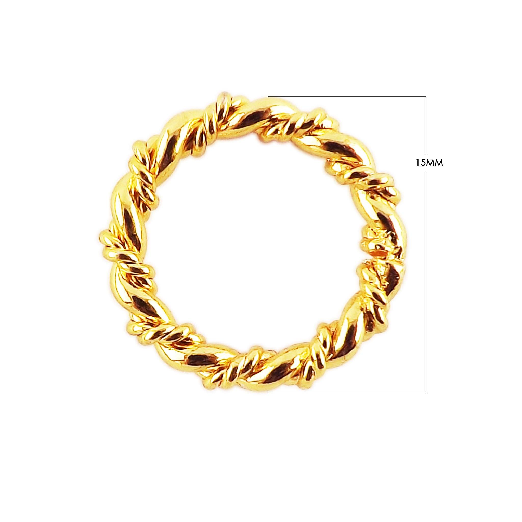 RG-104-17MM 18K Gold Overlay Ring Findings Beads Bali Designs Inc 