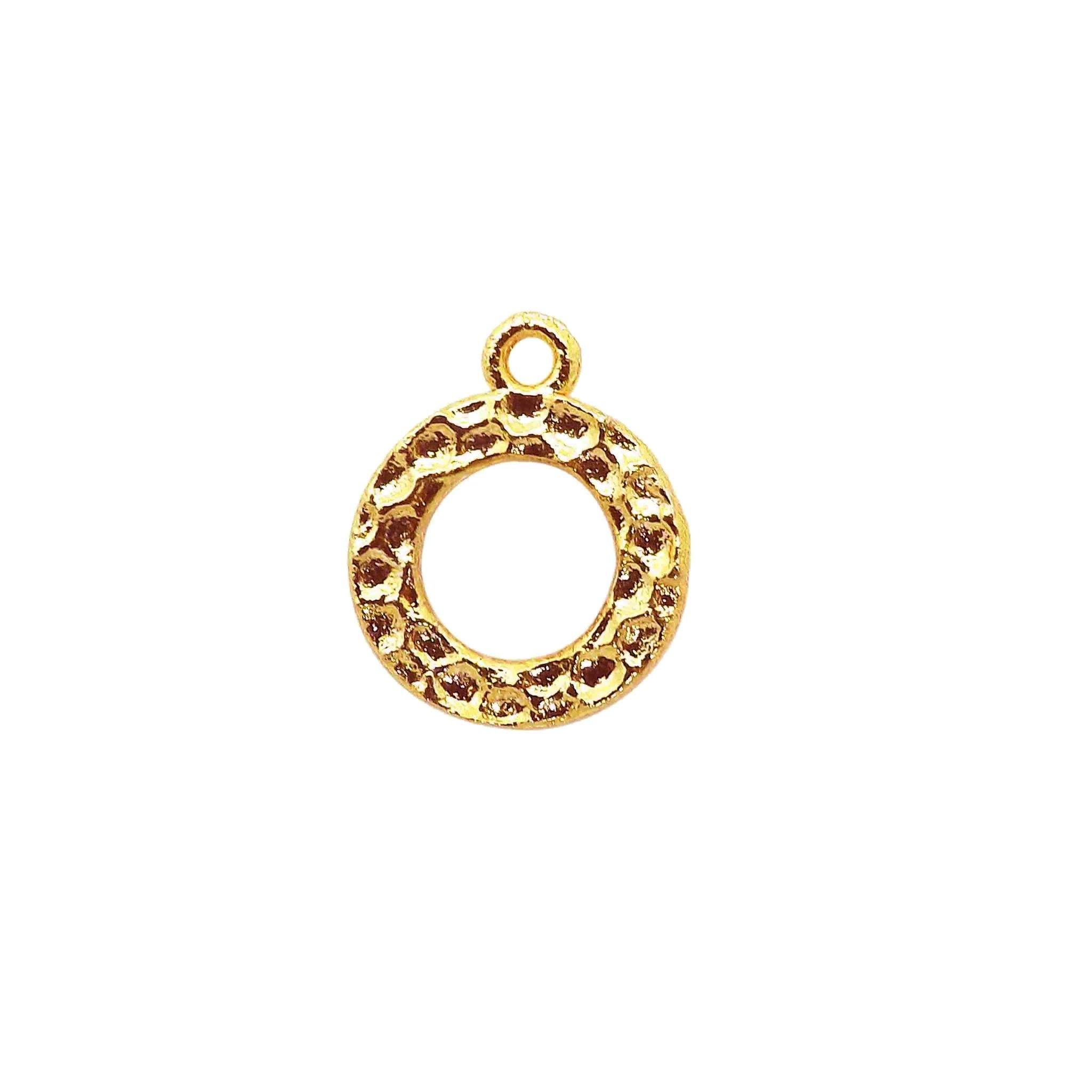 RG-114-13MM-1R 18K Gold Overlay Ring Findings Beads Bali Designs Inc 