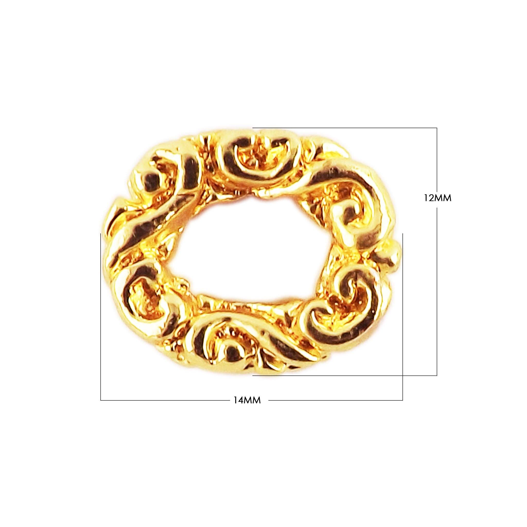 RG-120 18K Gold Overlay Ring Findings Beads Bali Designs Inc 