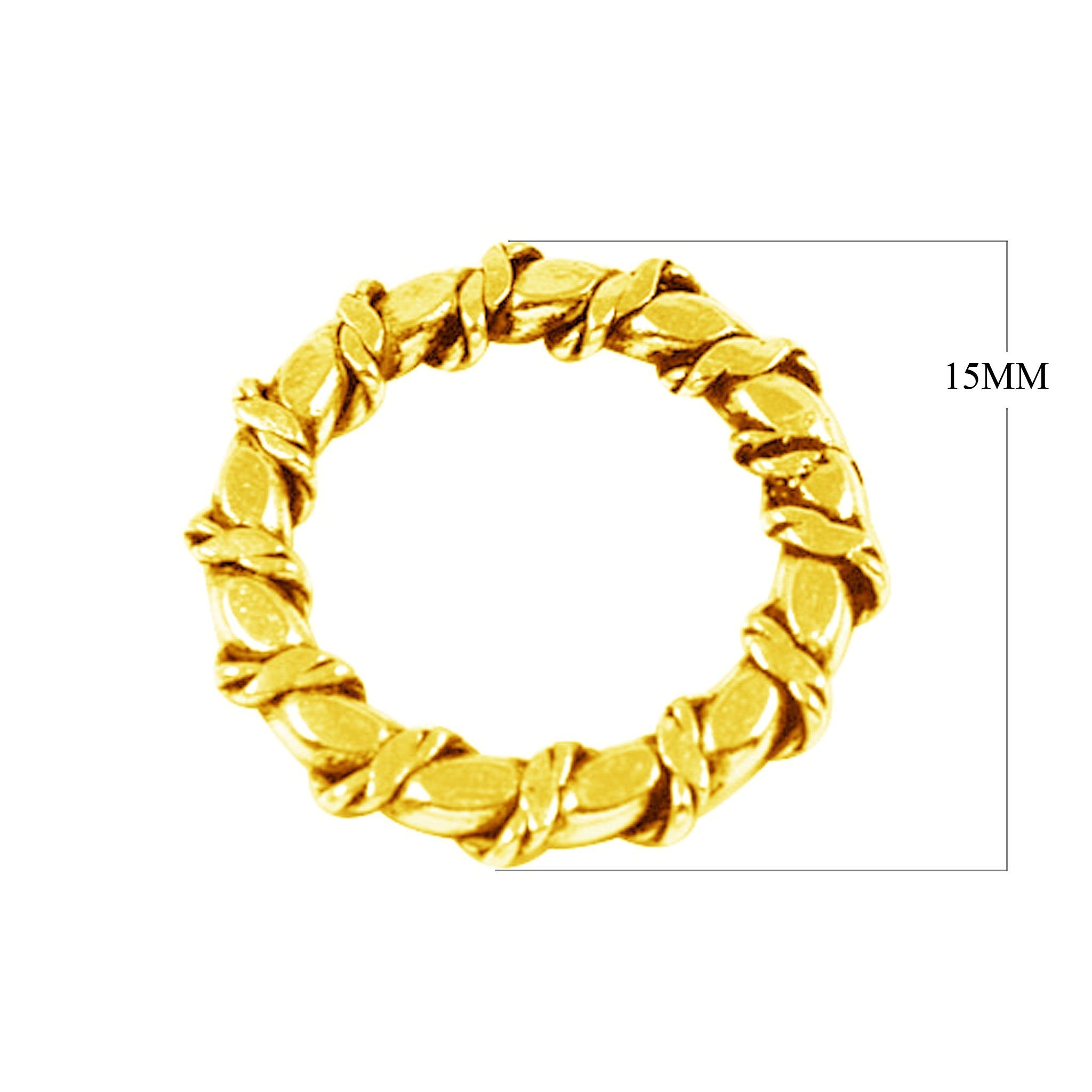 RG-125-15MM 18K Gold Overlay Ring Findings Beads Bali Designs Inc 