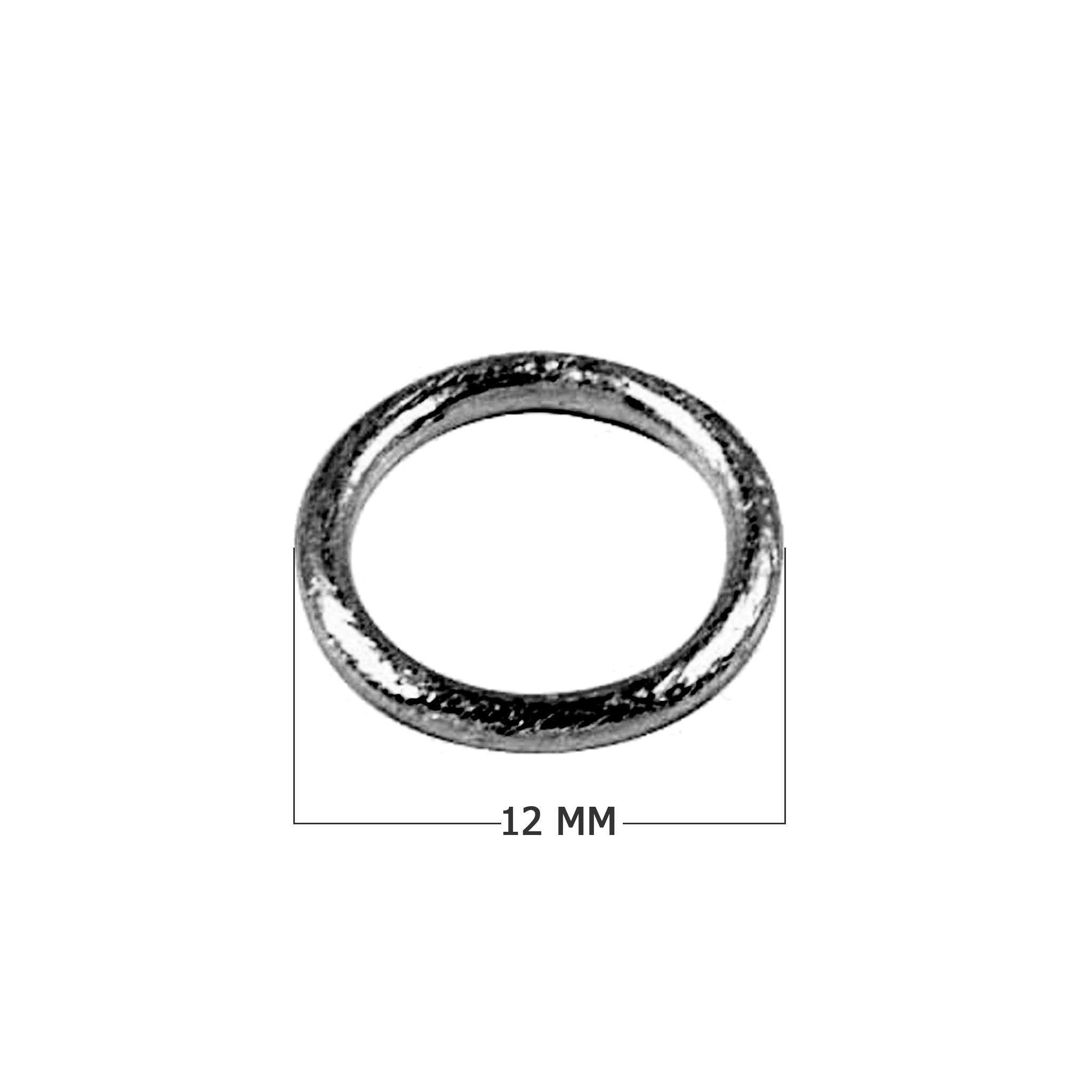 RR-101-12MM Black Rhodium Overlay Ring Findings Beads Bali Designs Inc 