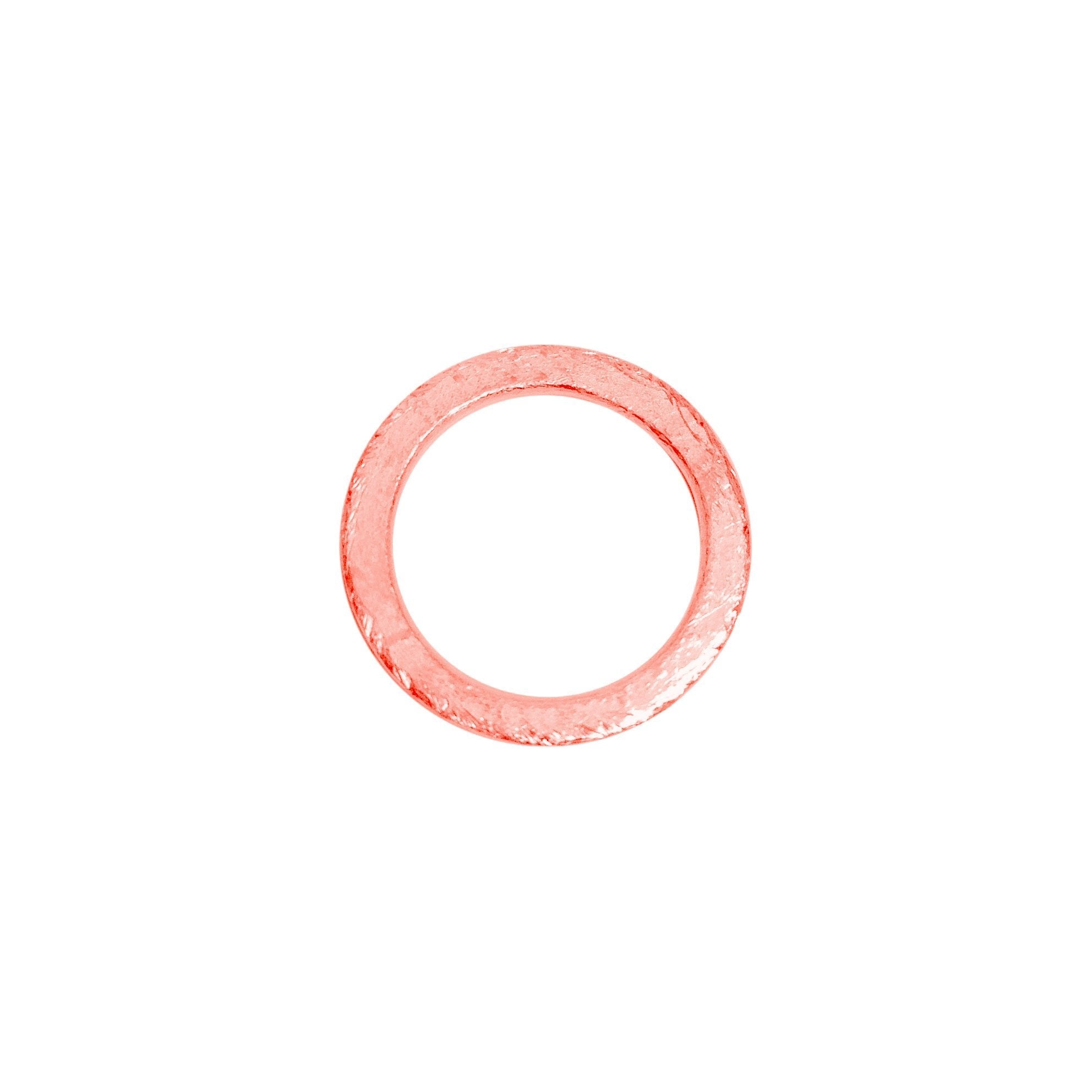 Elegant Rose Gold Overlay Over Copper ring with minimalist circular design, handcrafted jewelry from India