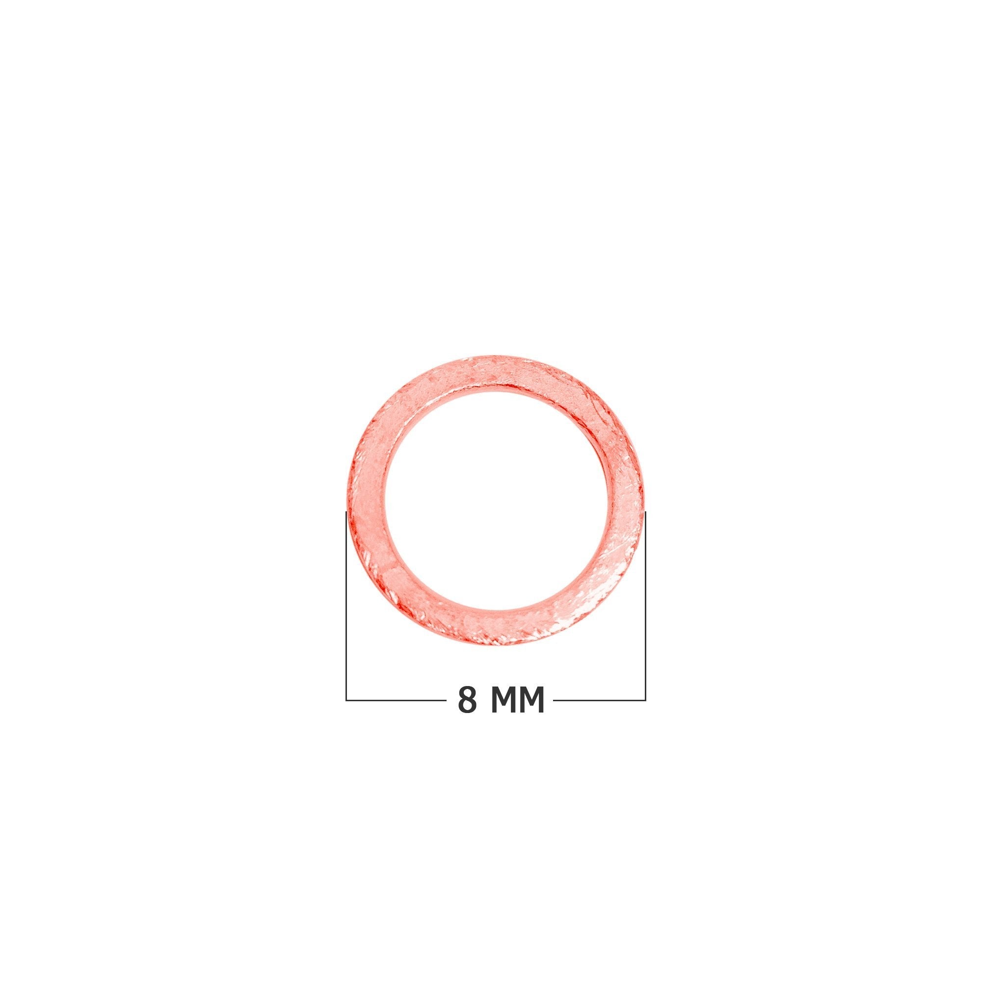 Elegant Rose Gold Overlay Over Copper ring with minimalist circular design, handcrafted jewelry from India