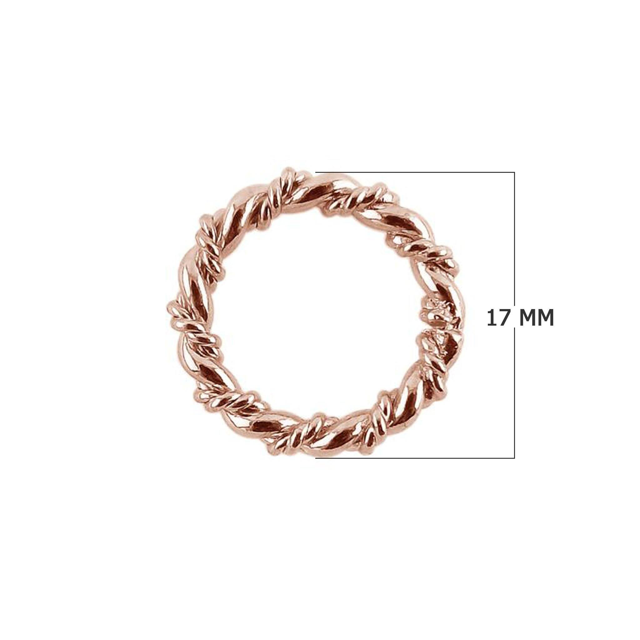 RRG-104-17MM Rose Gold Overlay Ring Findings Beads Bali Designs Inc 