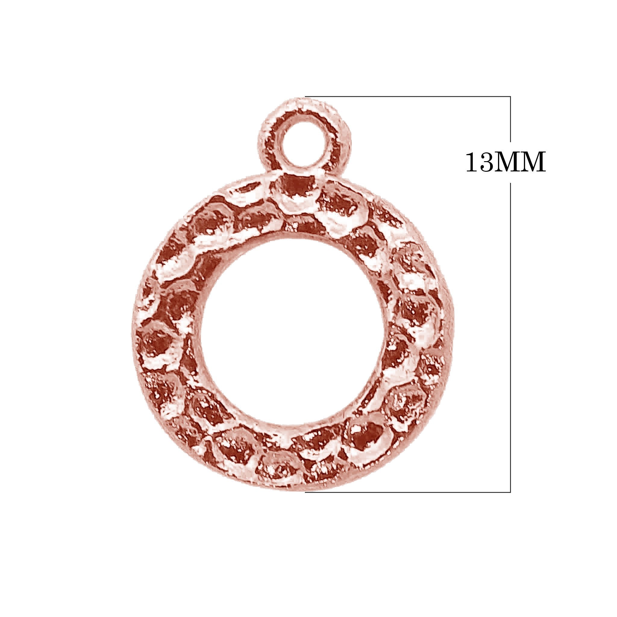 RRG-114-13MM-1R Rose Gold Overlay Ring Findings Beads Bali Designs Inc 