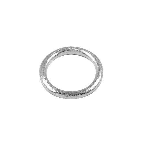 Minimalist silver overlay over copper band ring with polished finish handcrafted in India for daily wear