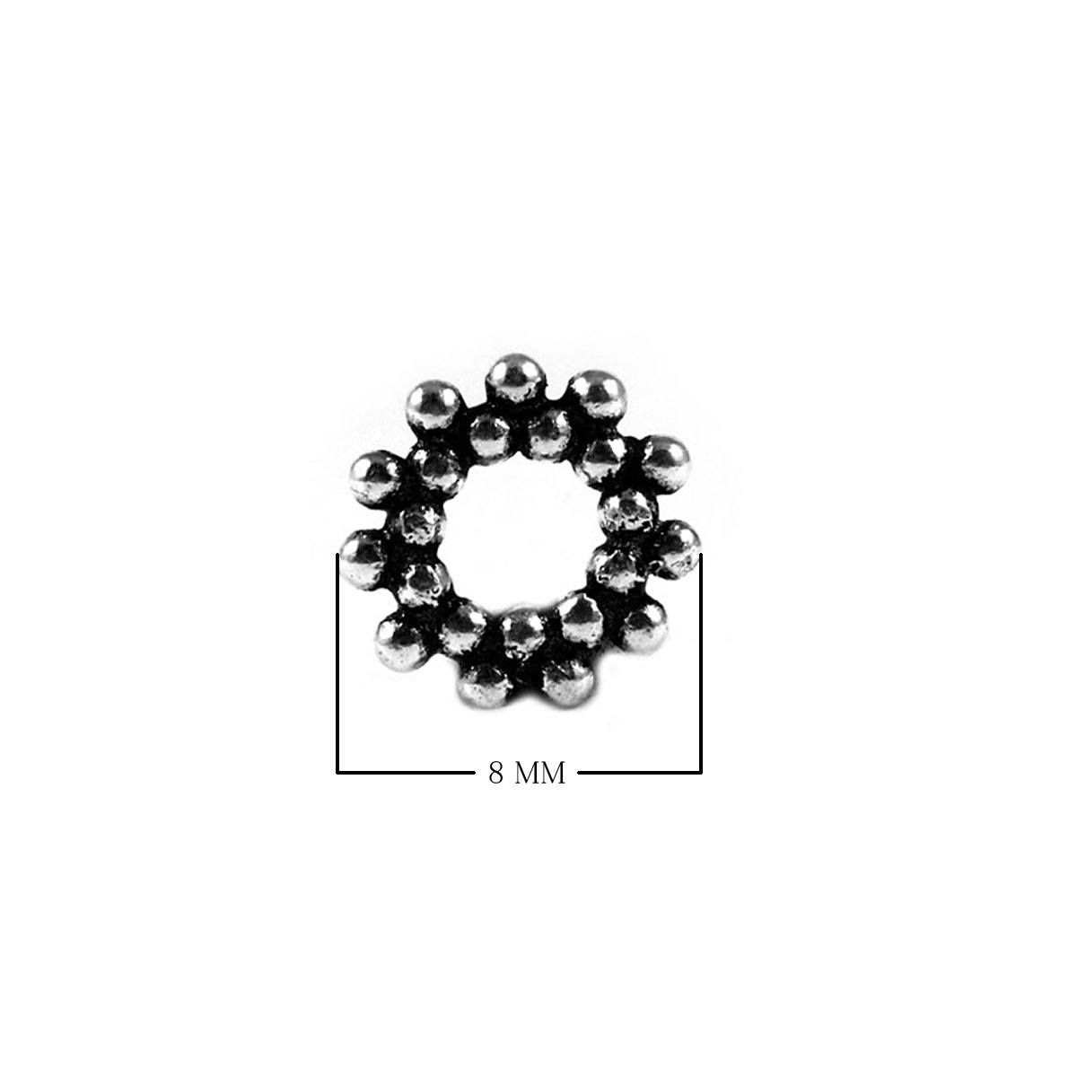 RSF-107-8MM Silver Overlay Ring Findings Beads Bali Designs Inc 
