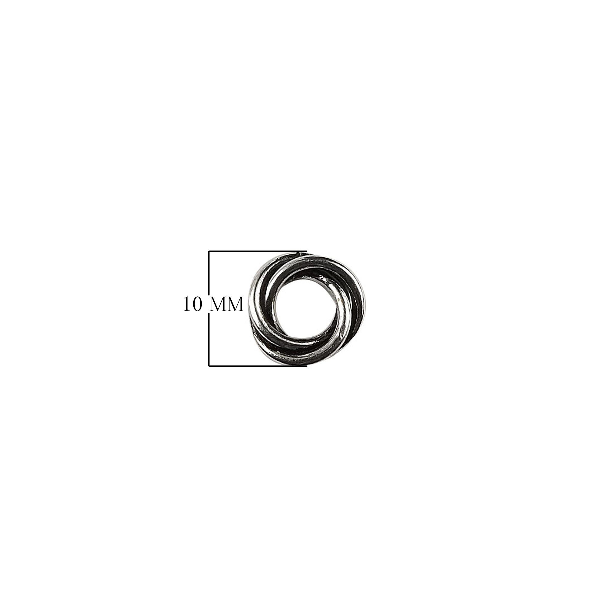 RSF-115-10MM Silver Overlay Ring Findings Beads Bali Designs Inc 