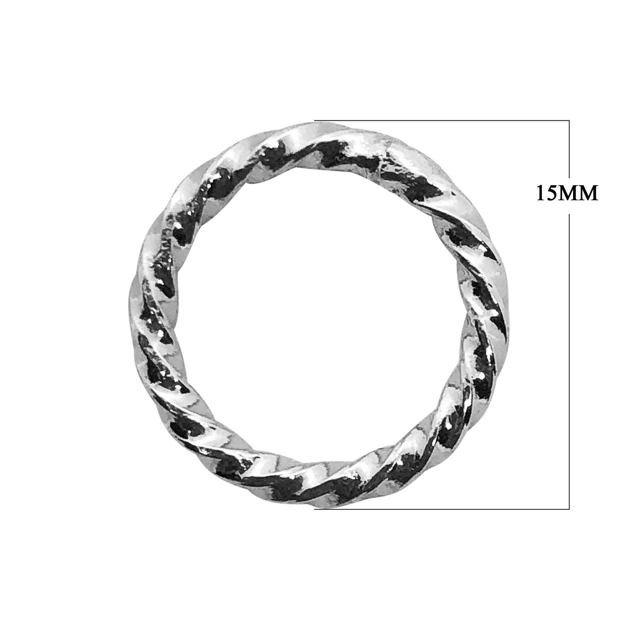 RSF-126-15MM Silver Overlay Ring Findings Beads Bali Designs Inc 