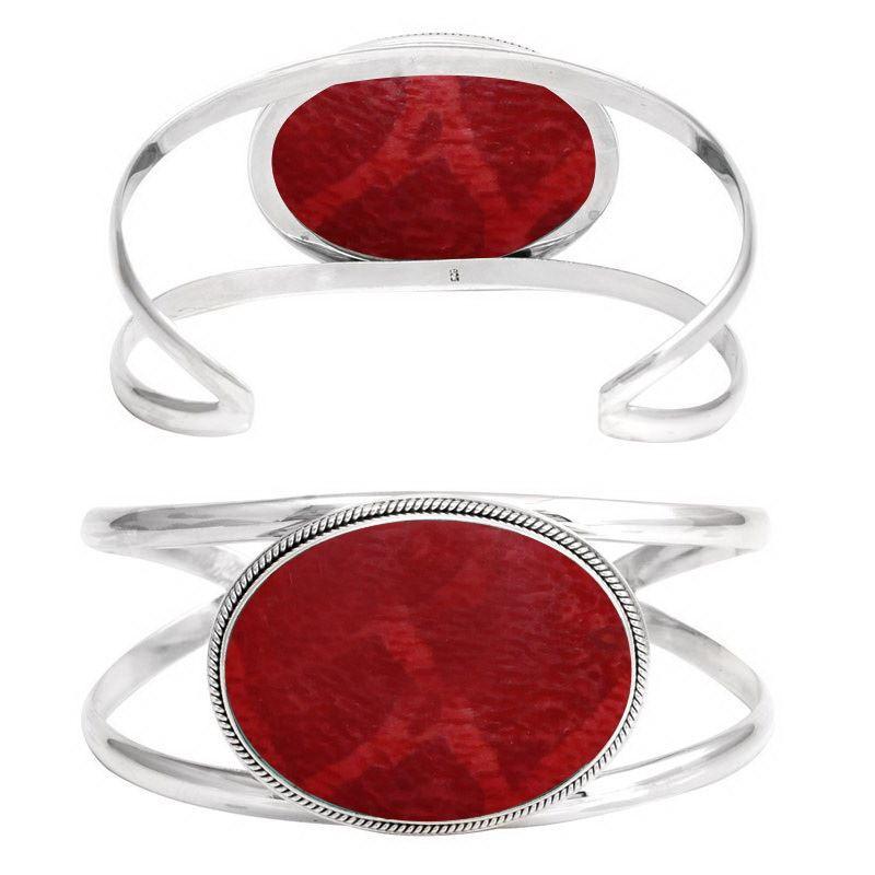 SB-1701-CR Sterling Silver Bracelet With Coral Jewelry Bali Designs Inc 