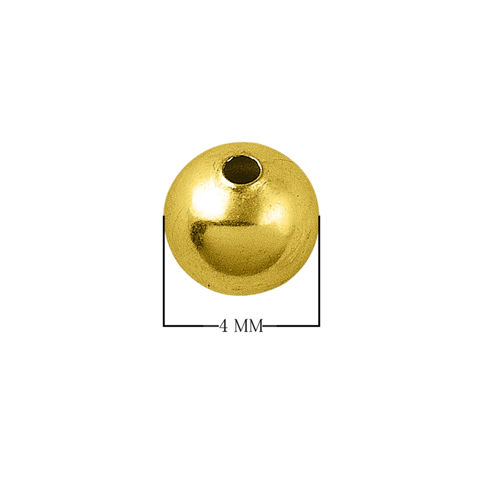 SBG-100 18K Gold Overlay Seamless Bead Beads Bali Designs Inc 4MM 