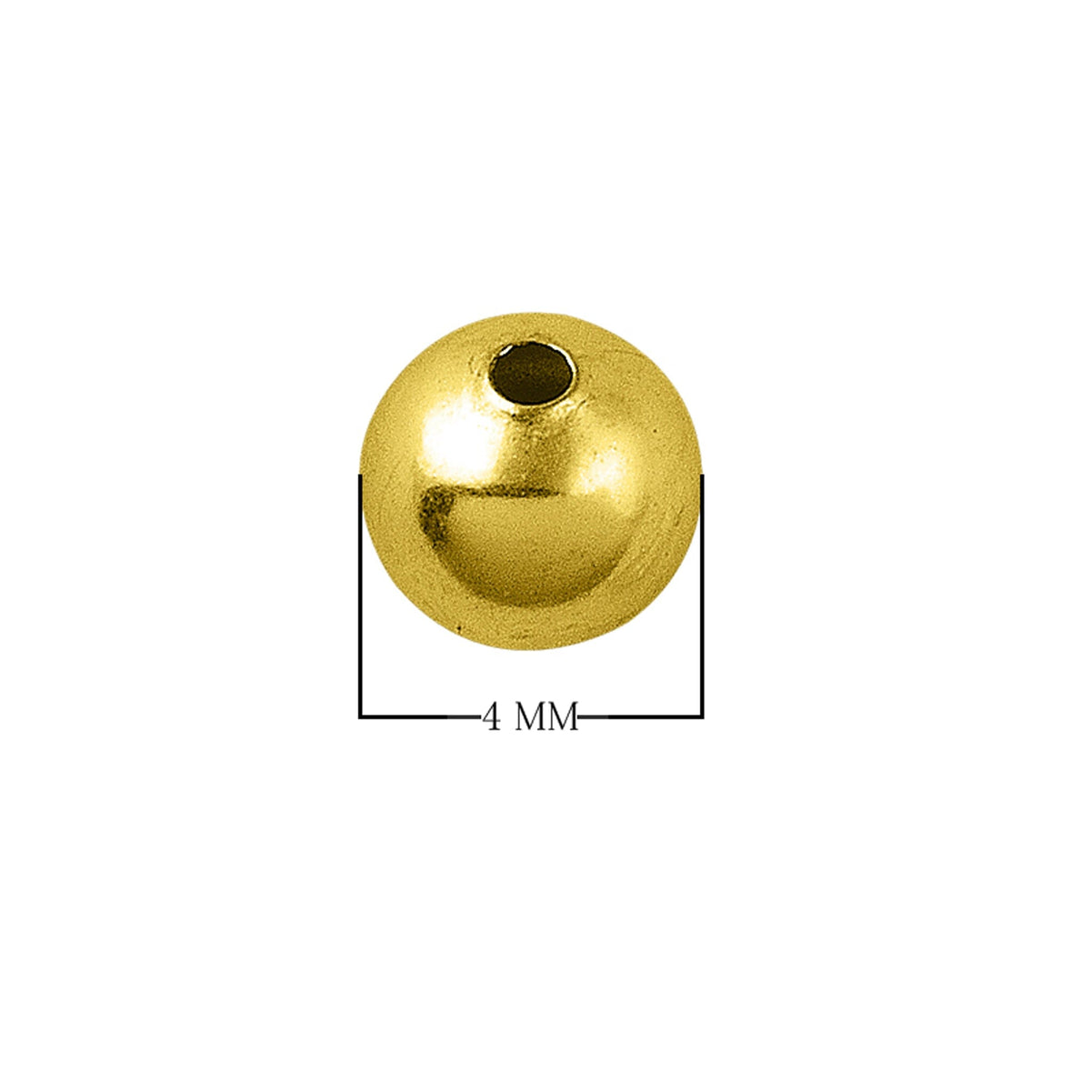 SBG-100 18K Gold Overlay Seamless Bead Beads Bali Designs Inc 4MM 