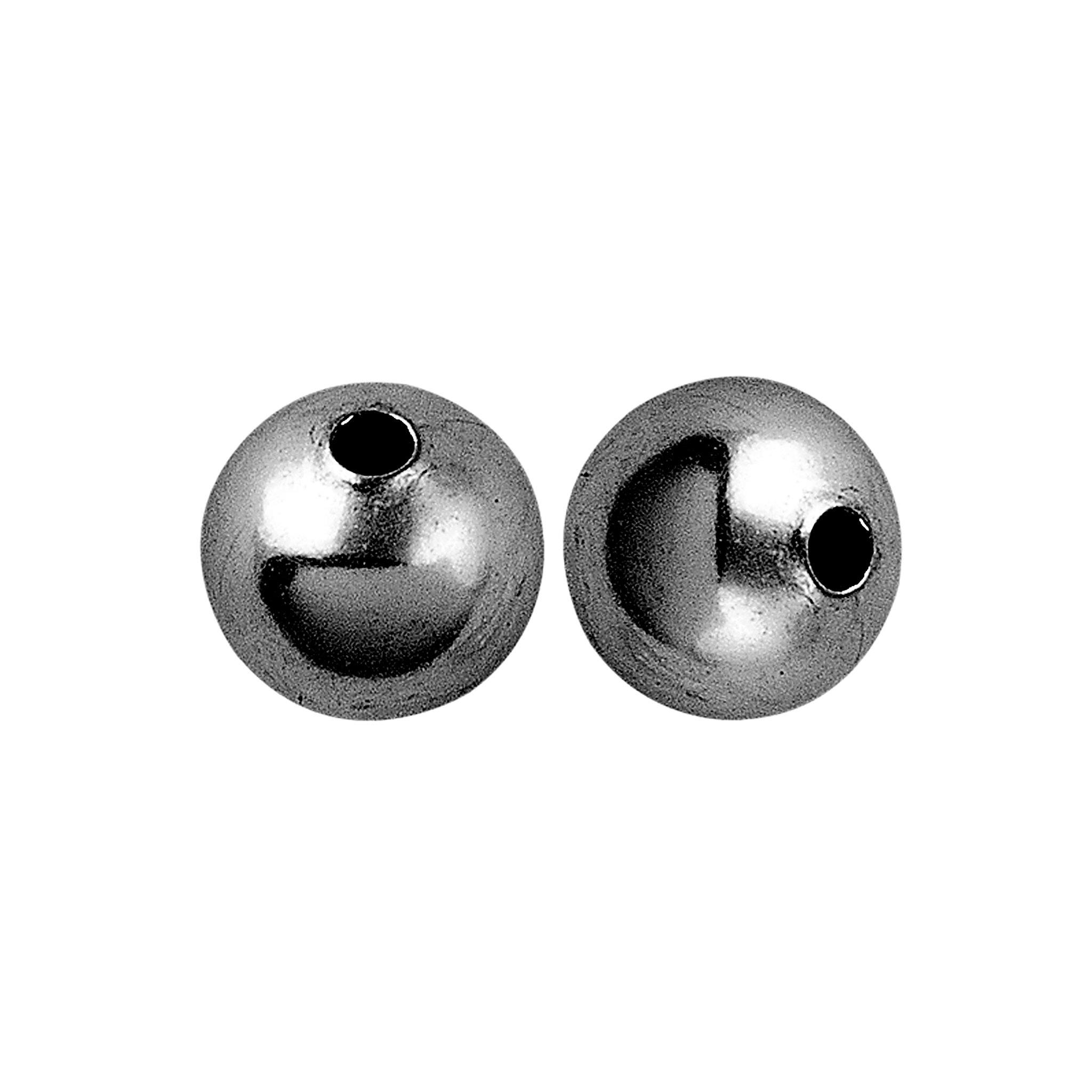 SBR-100-8MM Black Rhodium Overlay Seamless Bead Beads Bali Designs Inc 