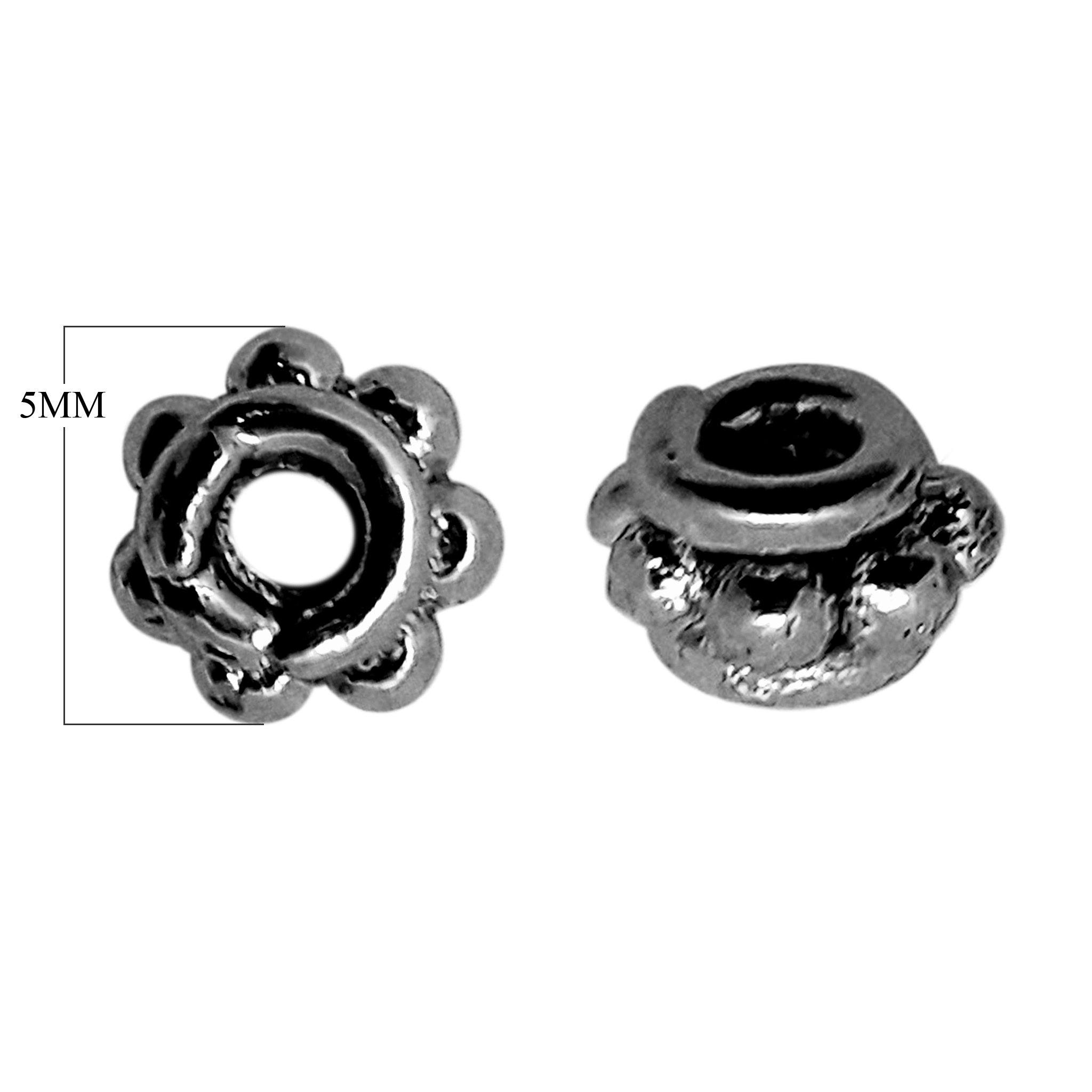SBR-143 Black Rhodium Overlay Spacers Beads Bali Designs Inc 