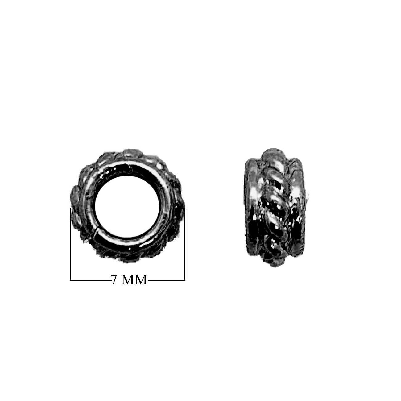 SBR-170 Black Rhodium Overlay Spacers Beads Bali Designs Inc 