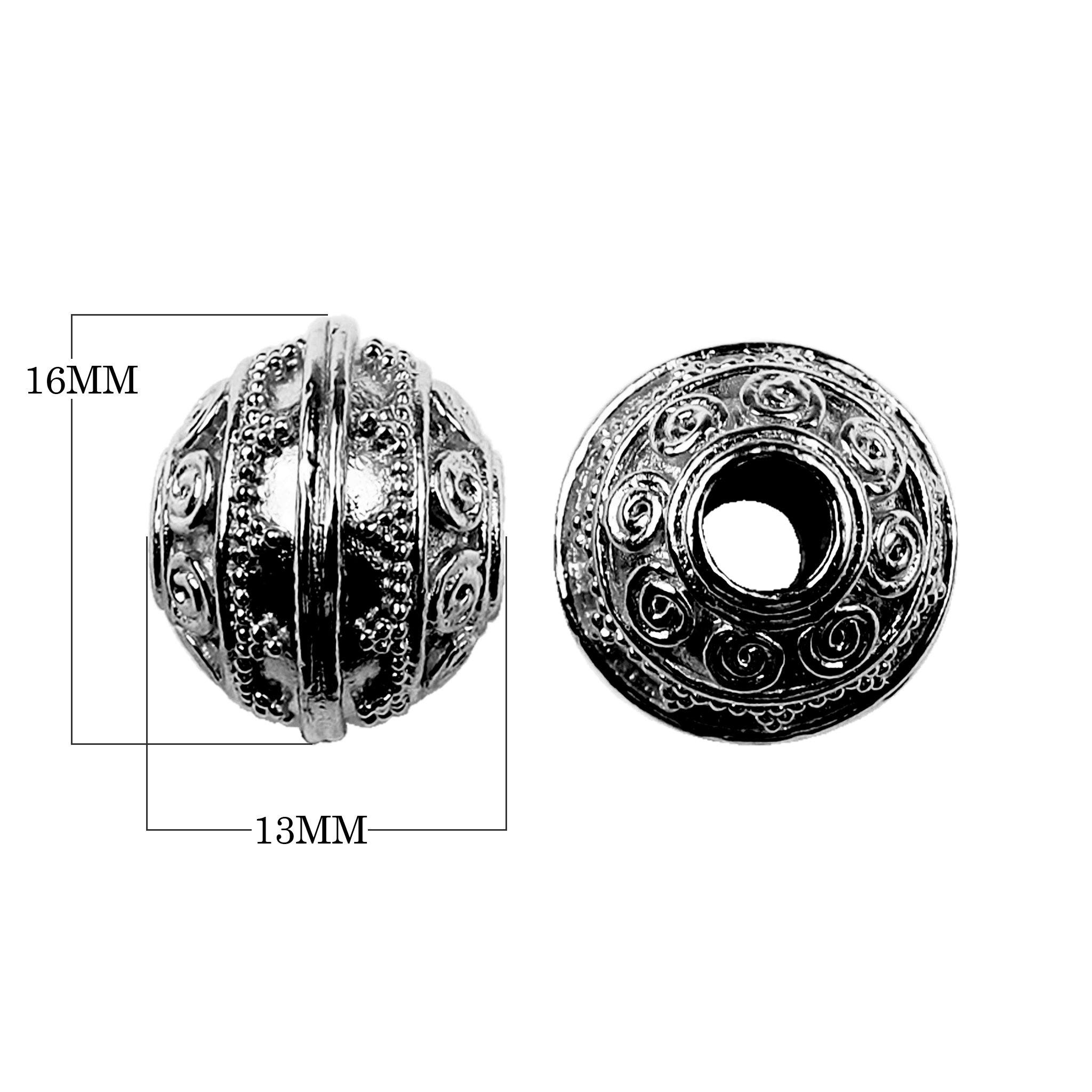 SBR-331 Black Rhodium Overlay Spacers Beads Bali Designs Inc 