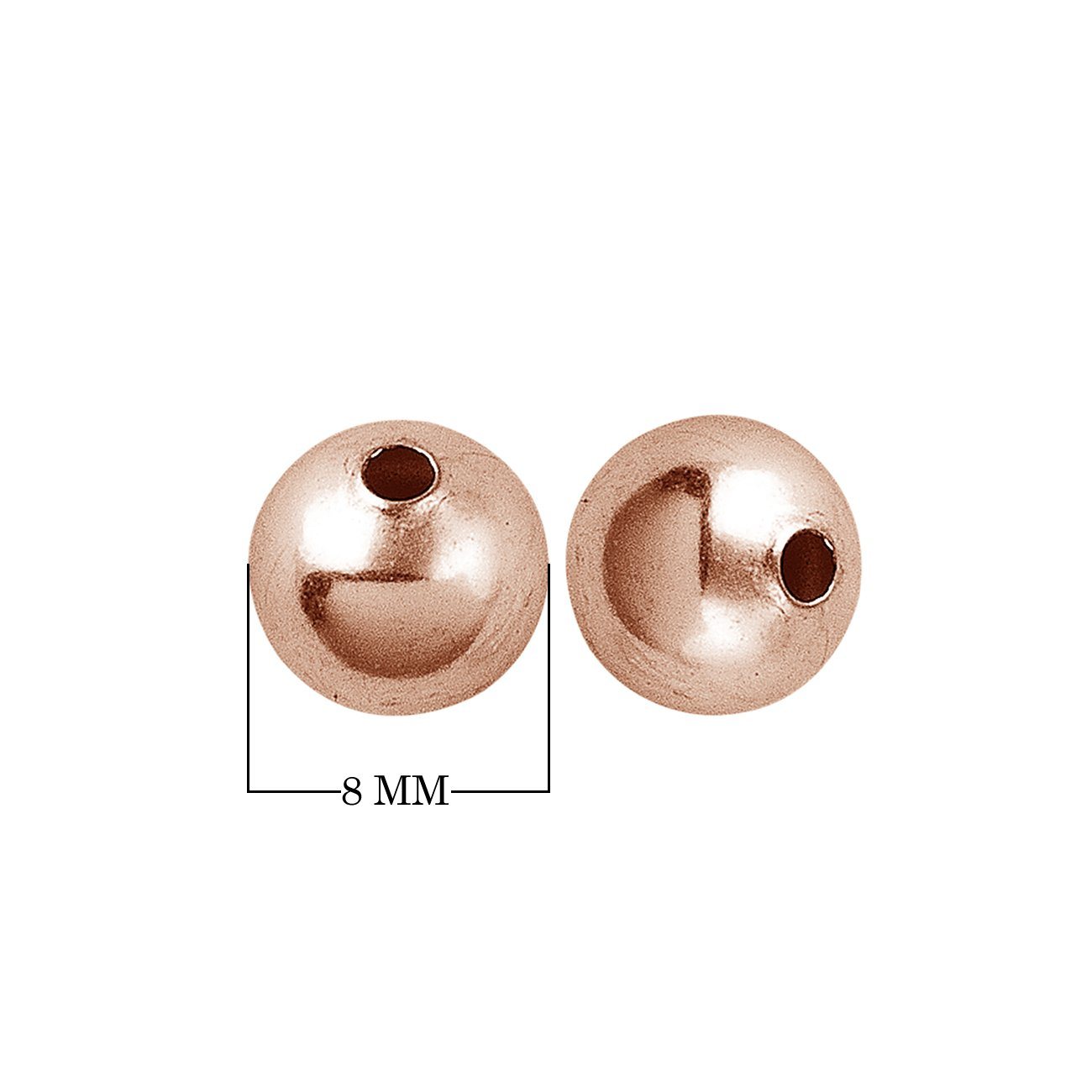 SBRG-100-8MM Rose Gold Overlay Seamless Bead Beads Bali Designs Inc 