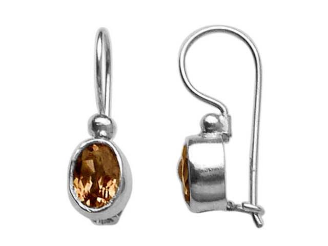Citrine Quartz Sterling Silver Dangle Earrings handcrafted design