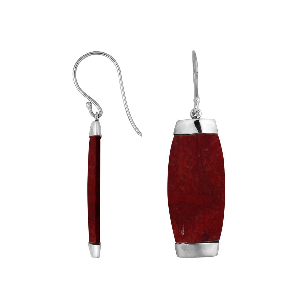 SE-2207-CR Sterling Silver Earring With Coral Jewelry Bali Designs Inc 