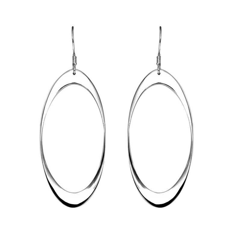 SE-2210-S Sterling Silver Earring With Plain Silver Jewelry Bali Designs Inc 
