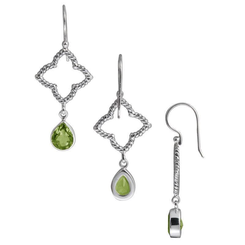 SE-2284-PR Sterling Silver Earring With Peridot Jewelry Bali Designs Inc 