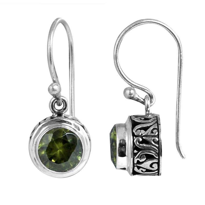 SE-2295-PR Sterling Silver Earring With Peridot Jewelry Bali Designs Inc 