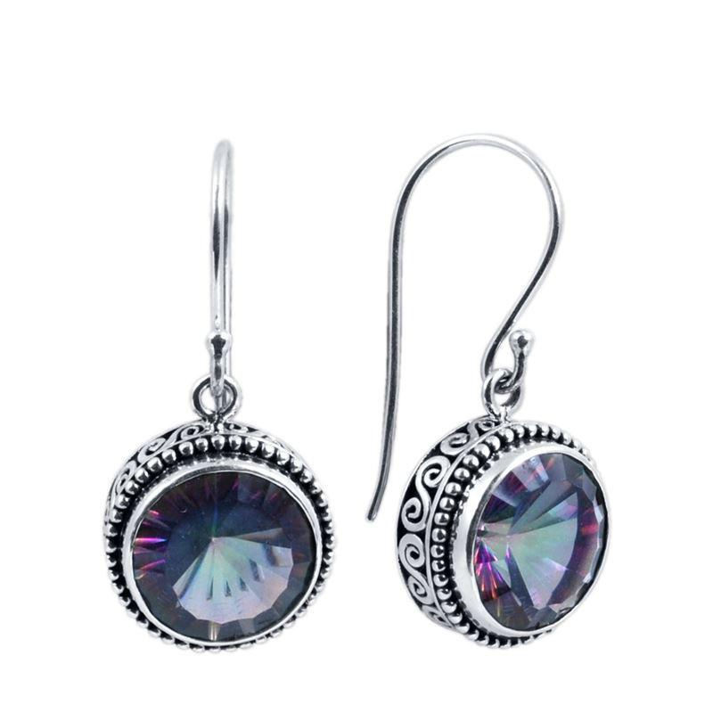 SE-2469-MT Sterling Silver Earring With Mystic Quartz Jewelry Bali Designs Inc 