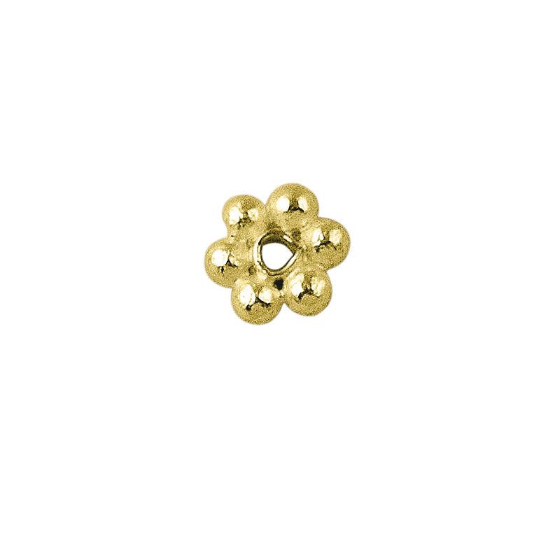SG-102-4MM 18K Gold Overlay Daisy Bead Spacer Beads Bali Designs Inc 