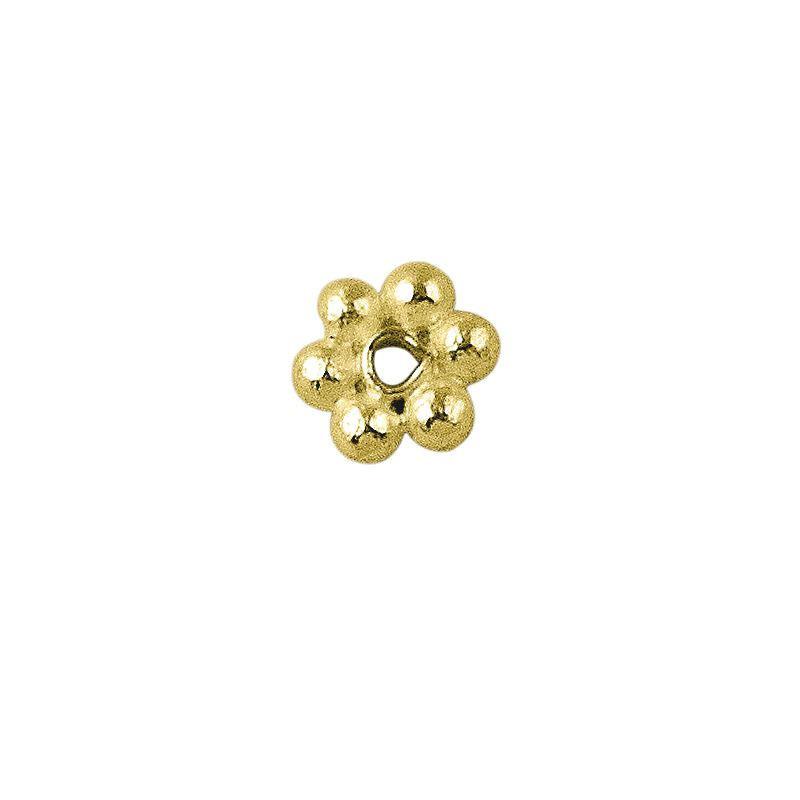 SG-102-5MM 18K Gold Overlay Daisy Bead Spacer Beads Bali Designs Inc 