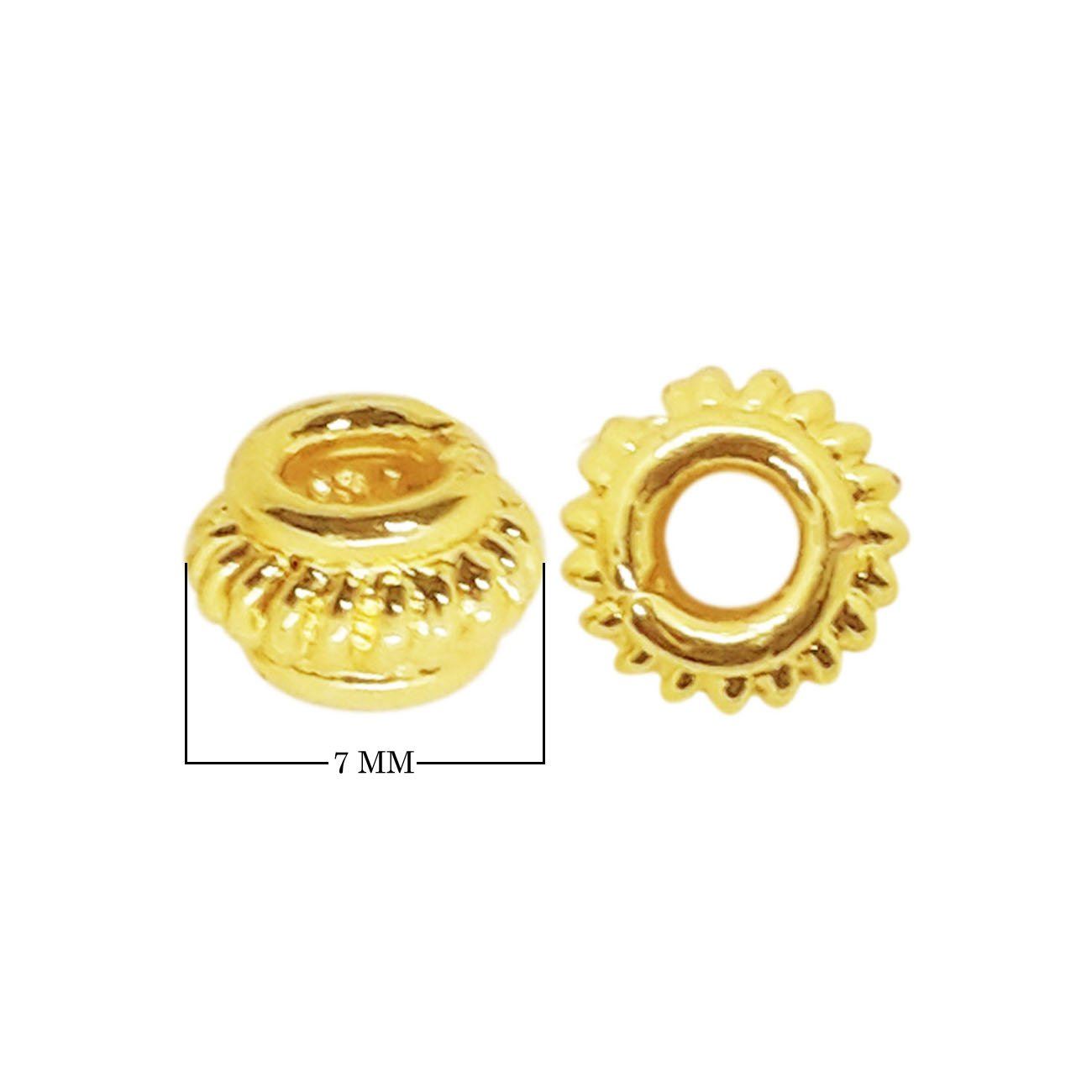 SG-117 18K Gold Overlay Spacers Beads Bali Designs Inc 