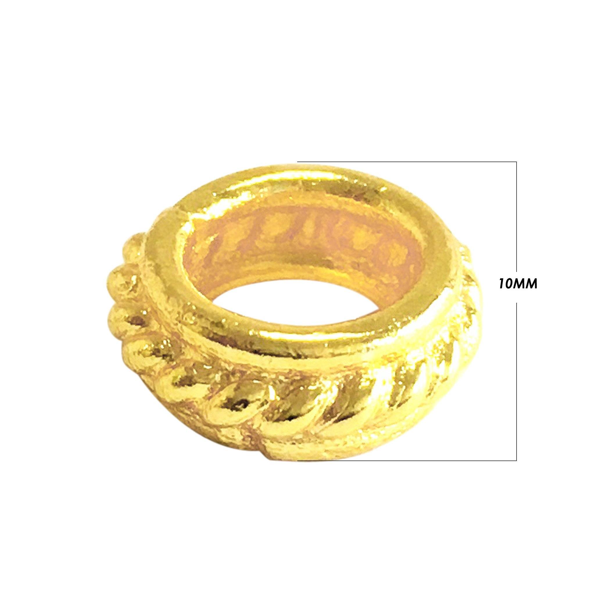 SG-121 18K Gold Overlay Large Hole Spacers Beads Bali Designs Inc 