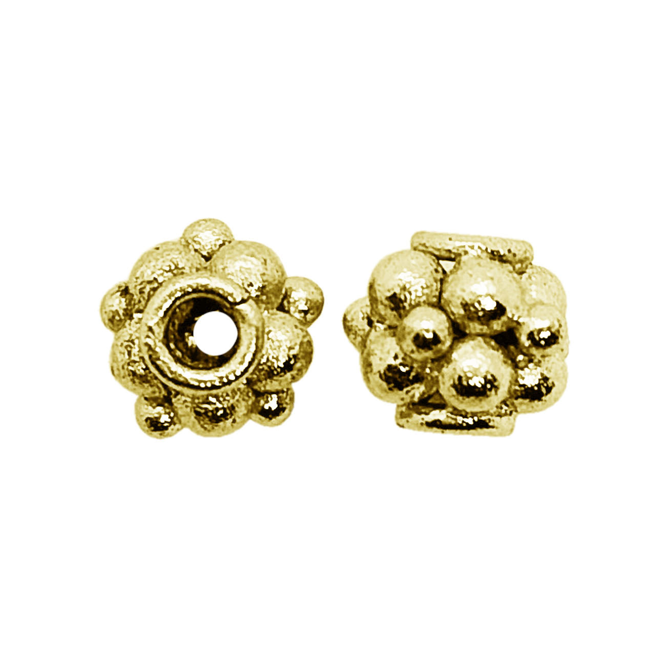Decorative Bali cluster spacer bead with 18K gold overlay, handcrafted India
