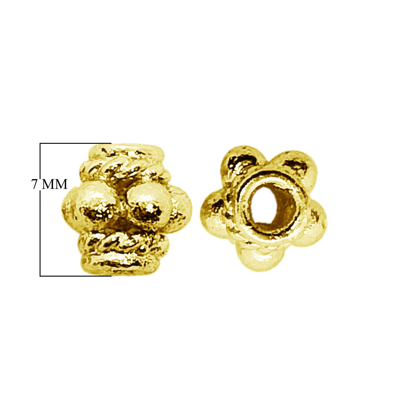 SG-163 18K Gold Overlay Spacers Beads Bali Designs Inc 